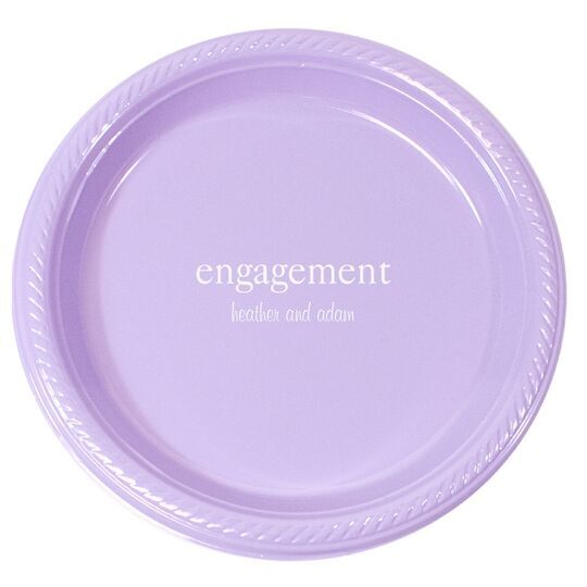 Big Word Engagement Plastic Plates